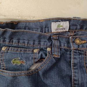 LACOSTE Women Blue Jeans Size Talla 32